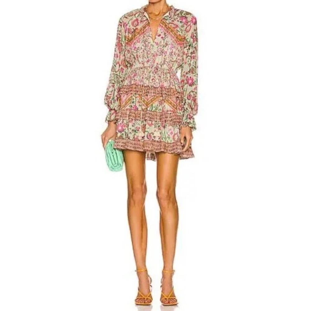 Hemant & Nandita Nora Metallic Floral Nora Dress Size Small